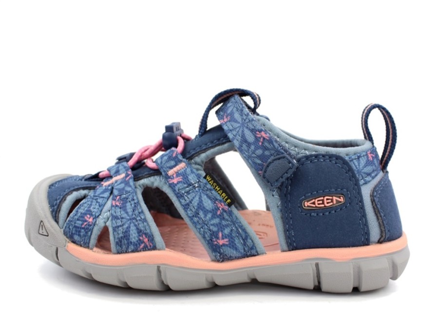 Tweens Keen Sandals | Keen Sandal Seacamp Real Teal/Stone Blue