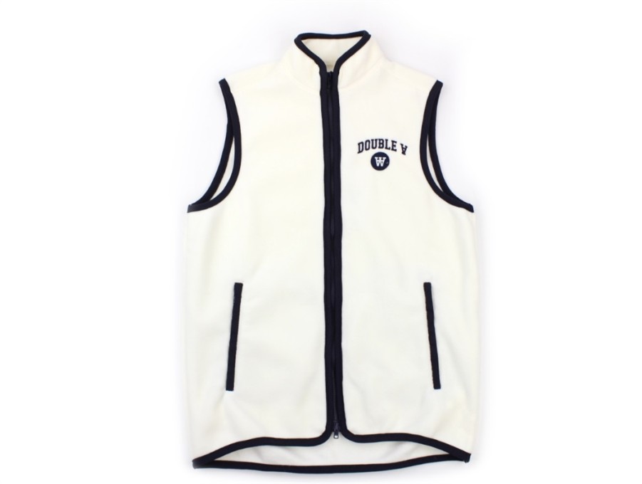 Tweens Wood Wood Cardigans | Wood Wood Fleece Waistcoat Jed Off-White