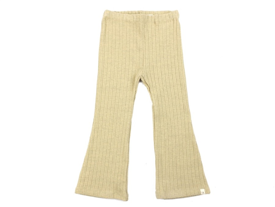 Baby Lil Atelier Pants And Leggings | Lil Atelier Warm Sand/Melange Bootcut Leggings