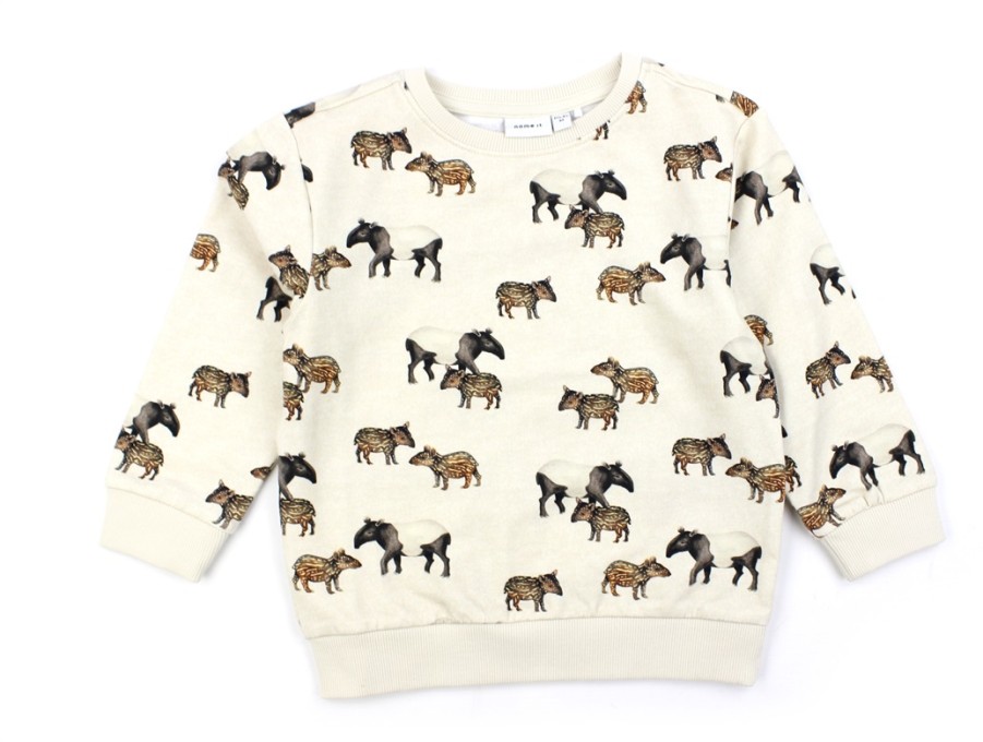 Tweens Name It Blouses And Knitwear | Name It Oatmeal Tapir Sweatshirt