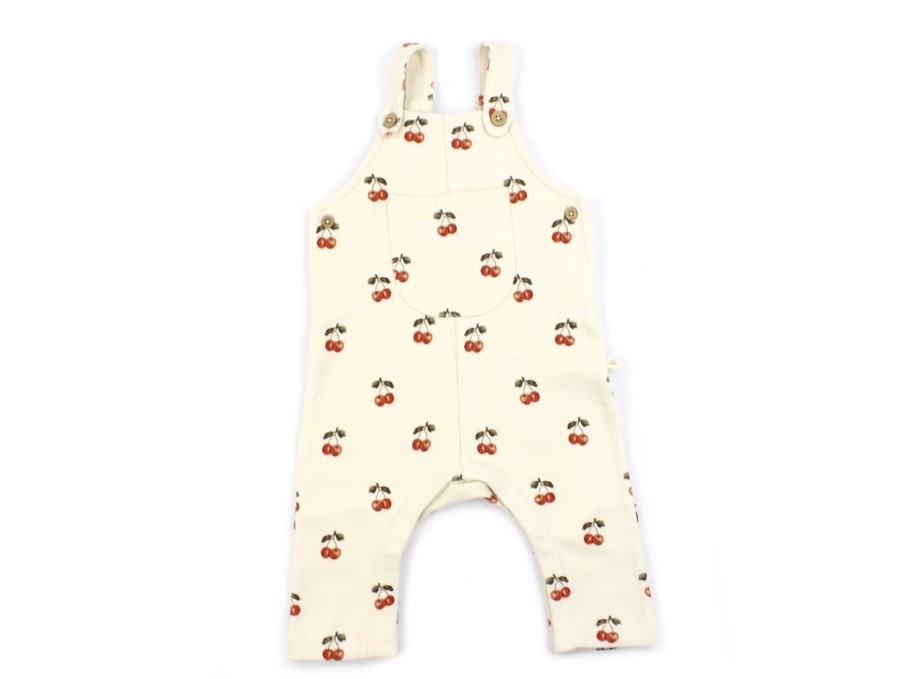 Baby Lil Atelier Bodysuits And Jumpsuits | Lil Atelier Whitecap Gray/Cherries Sweat Overall