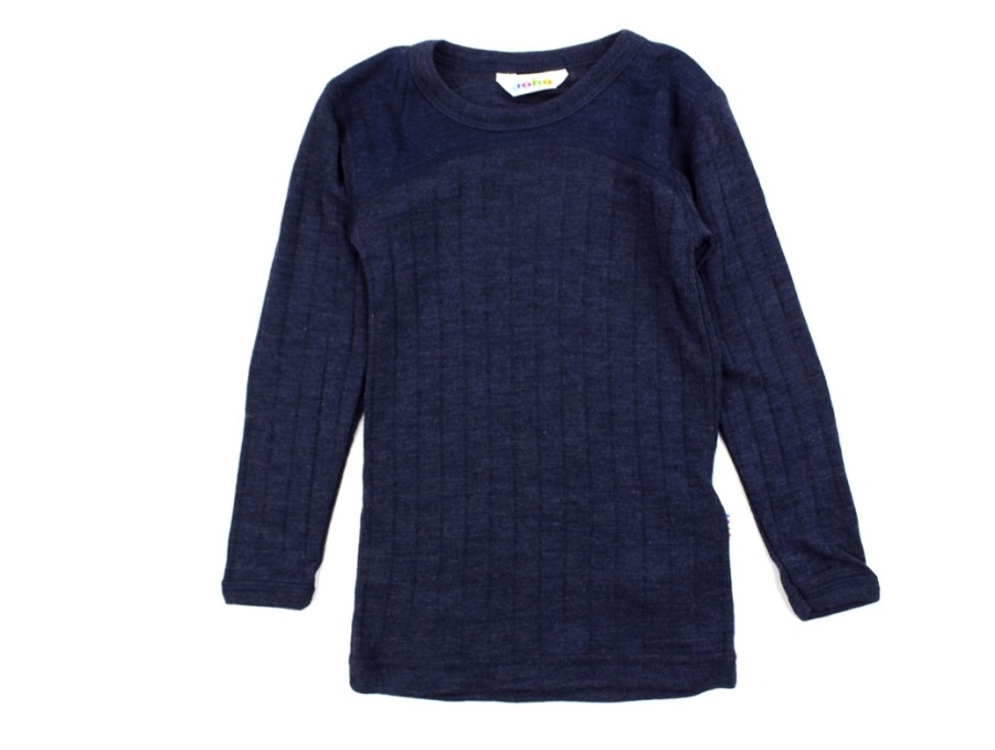 Kids Joha Underwear And Sleepwear | Joha Navy Blouse Merino Wool/Silk