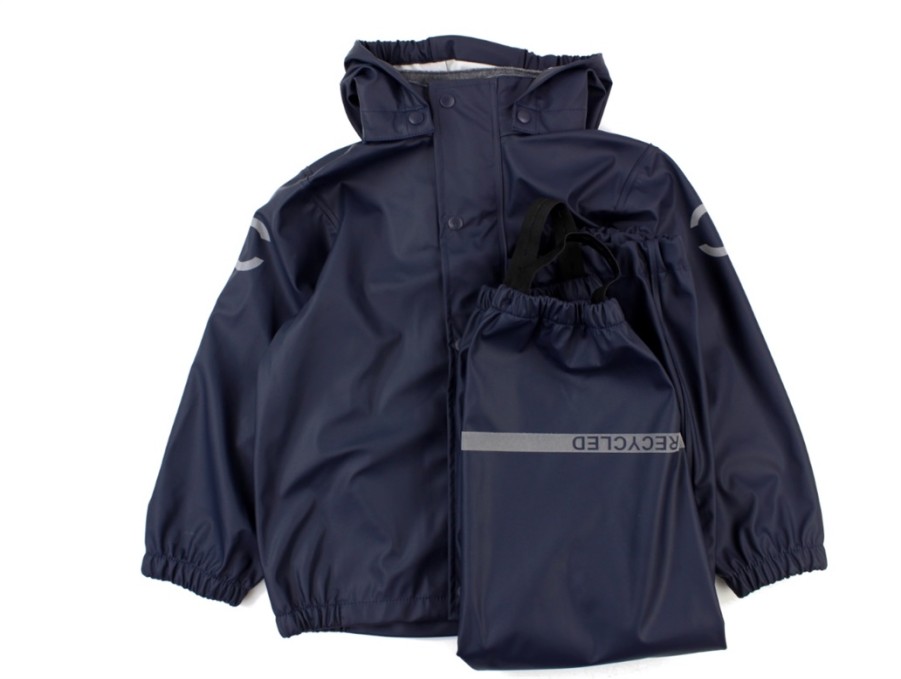 Kids Mikk line Rainwear | Mikk-Line Rainwear Pants And Jacket Blue Nights