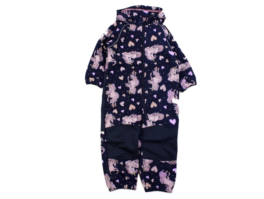 Baby Name It Transition Jackets | Name It Dark Sapphire Unicorn Softshell Jumpsuit