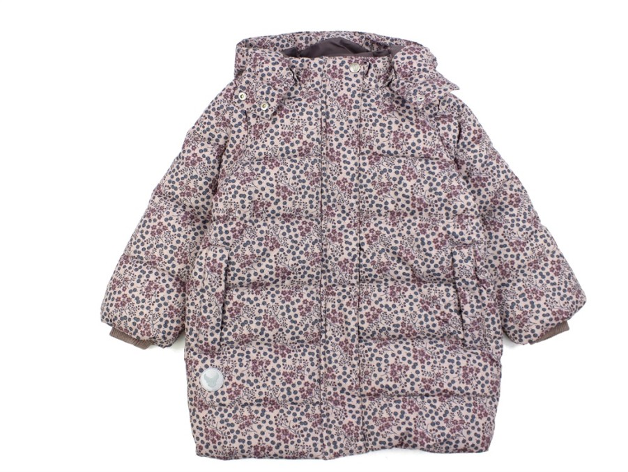 Baby Wheat Winter Jackets | Wheat Pale Lilac Berries Puffer Winter Jacket Yrsa