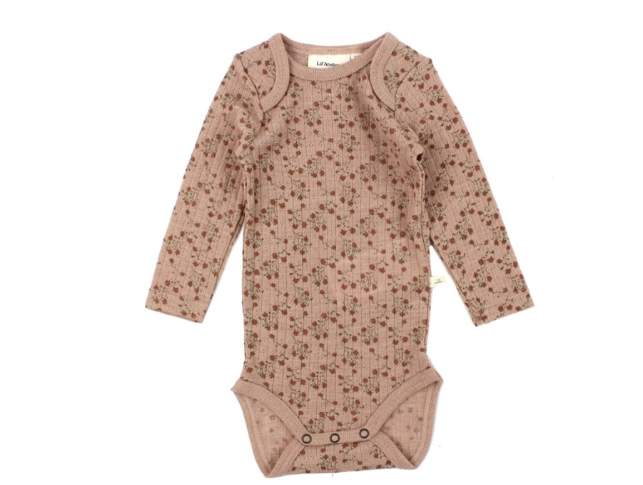 Baby Lil Atelier Bodysuits And Jumpsuits | Lil Atelier Roebuck Printed Body Merino Wool