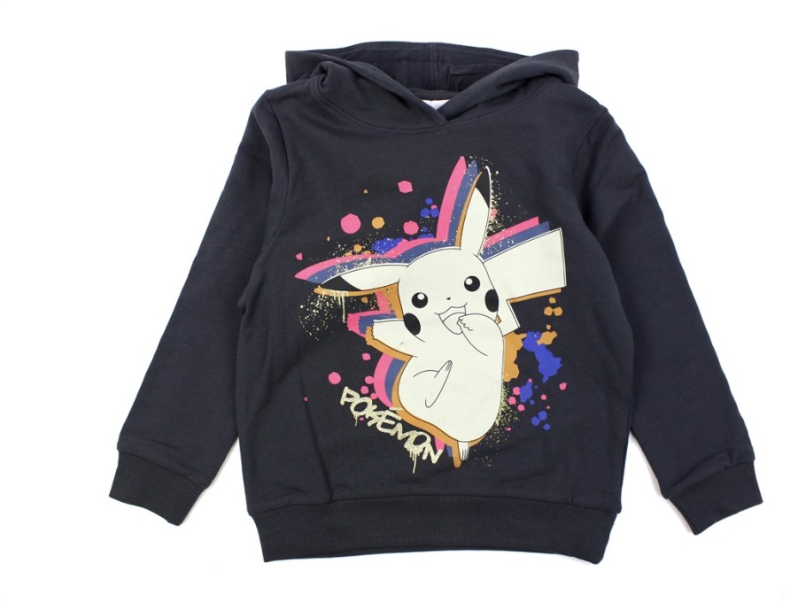 Tweens Name It Blouses And Knitwear | Name It India Ink Pokemon Glitter Hoodie Sweatshirt