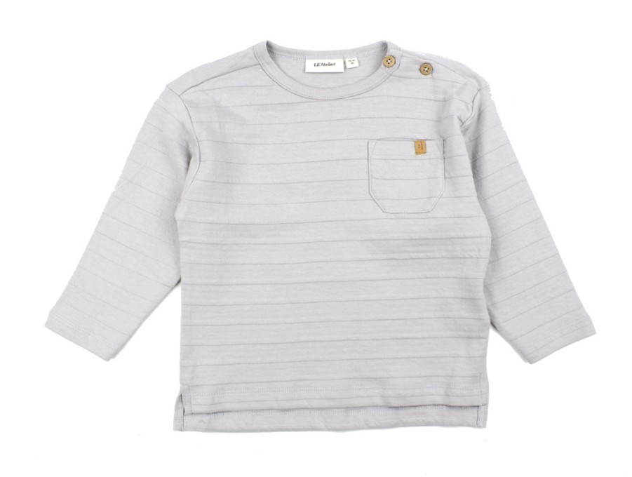 Baby Lil Atelier Short And Long-Sleeved T-Shirts | Lil Atelier Harbor Mist Top