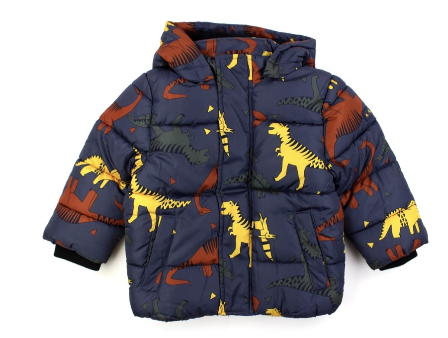 Baby Name It Winter Jackets | Name It Dark Sapphire Dino Puffer Winter Jacket