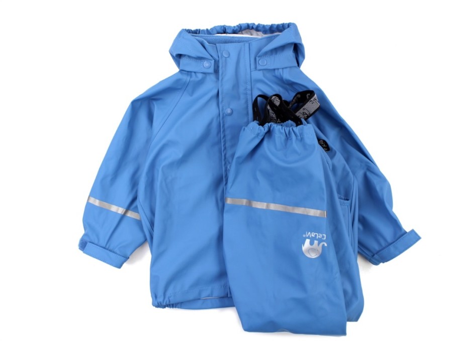 Baby Celavi Rainwear | Celavi Rainwear Pants And Jacket Blue