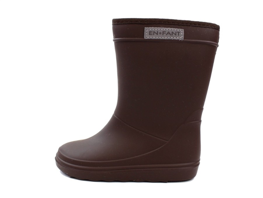 Baby En Fant Thermal Boots And Winter Rubber Boots | En Fant Thermal Boot Coffee Bean