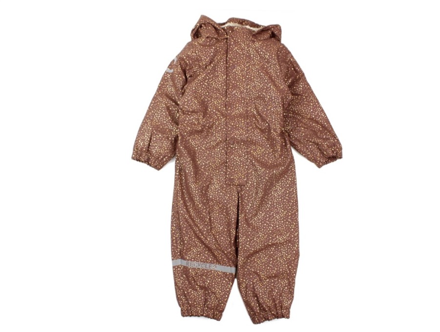 Kids Mikk line Rainwear | Mikk-Line Rainsuit Burlwood Glitter With Teddyfoer