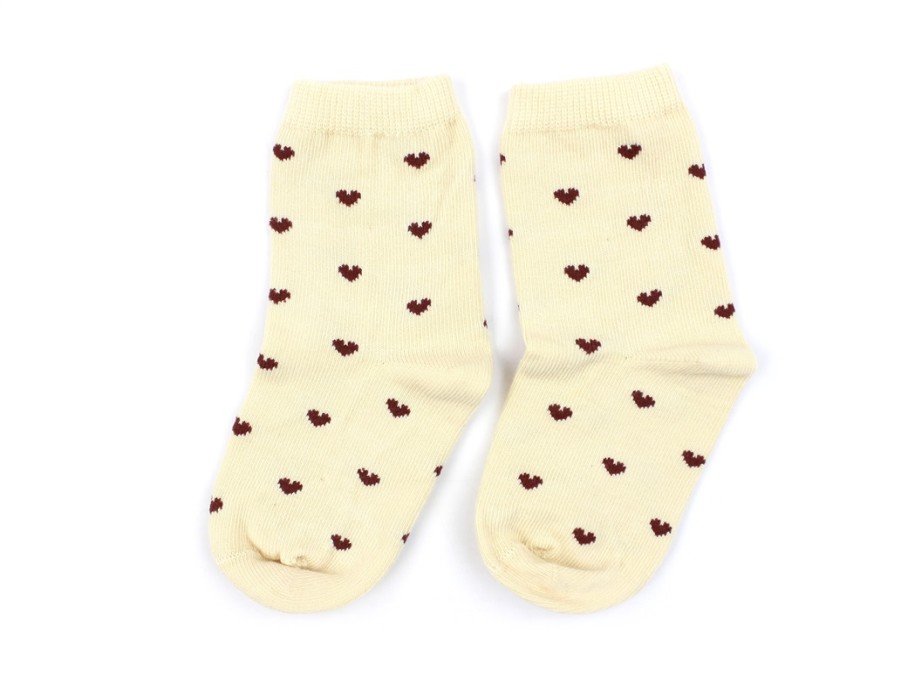 Baby Lil Atelier Socks | Lil Atelier Wood Ash Hearts Socks (2-Pack)