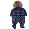 Baby Ver de Terre Coveralls | Ver De Terre Navy Baby Down Snowsuit