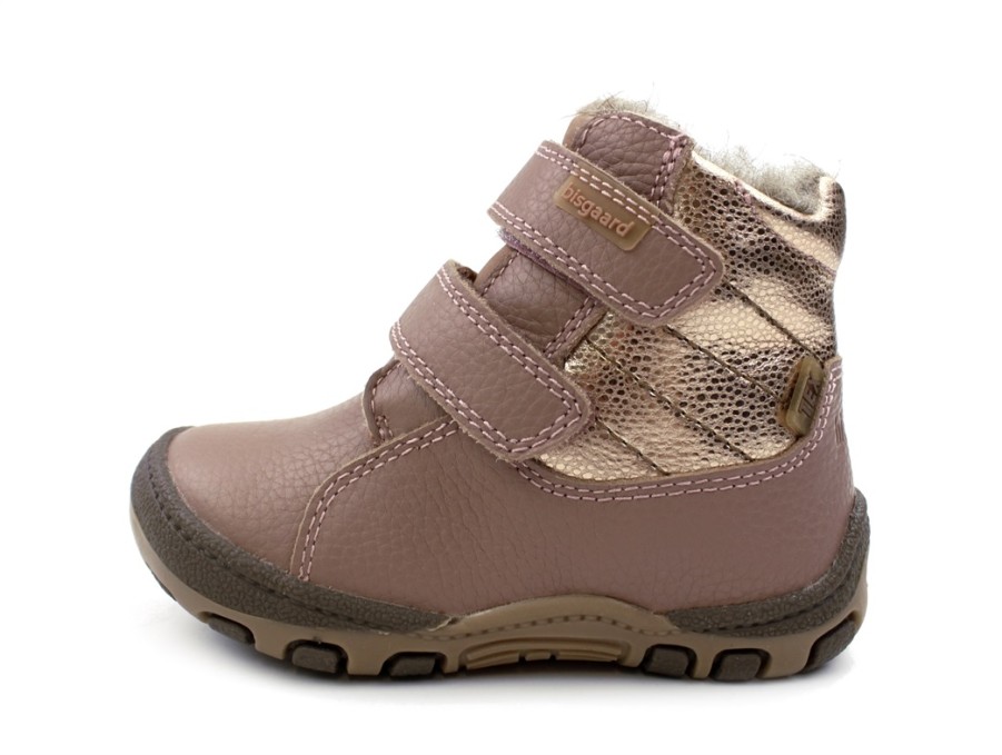 Baby Bisgaard Winter Boots | Bisgaard Nude Winter Boot Hunter With Velcro And Tex