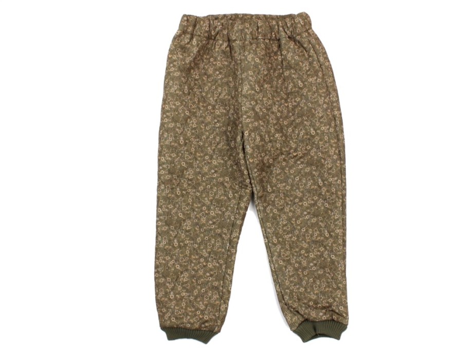 Kids Wheat Overpants | Wheat Thermal Pants Alex Crisp Flowers