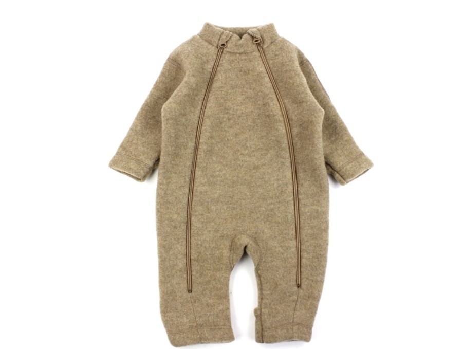 Baby Joha Bodysuits And Jumpsuits | Joha Beige Jumpsuit Merino Wool