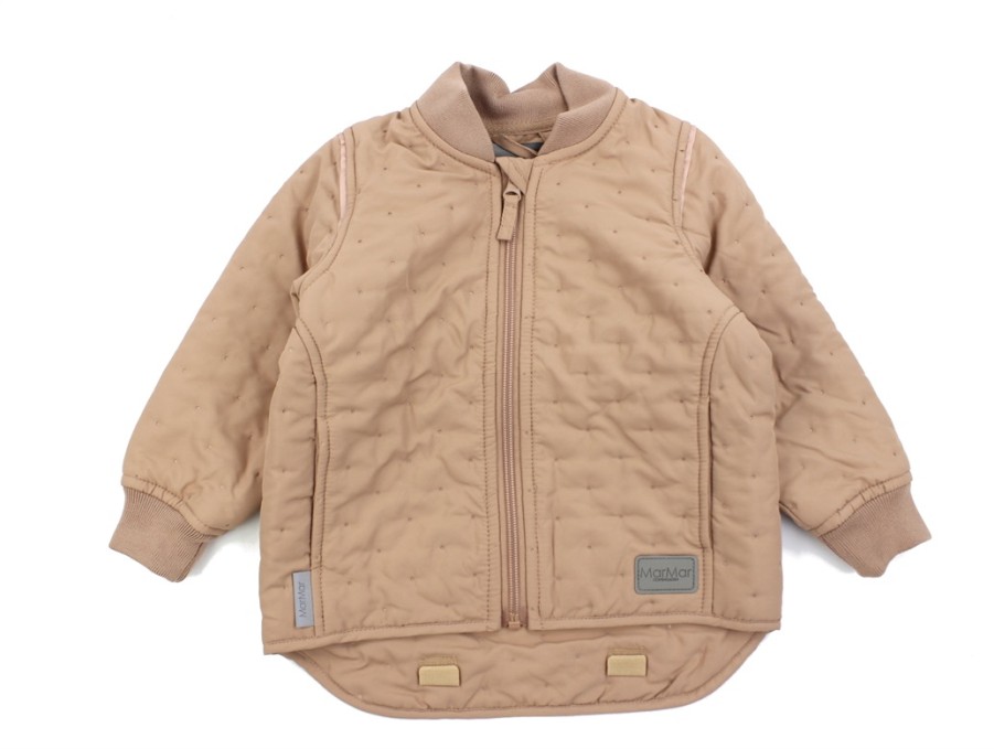 Baby MarMar Copenhagen Thermal Wear And Fleece | Marmar Rose Brown Thermal Jacket Orry