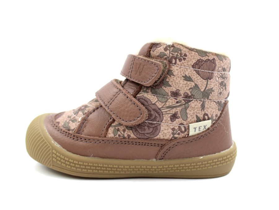 Baby Wheat Winter Boots | Wheat Dusty Rouge Flowers Winter Boot Daxi With Tex