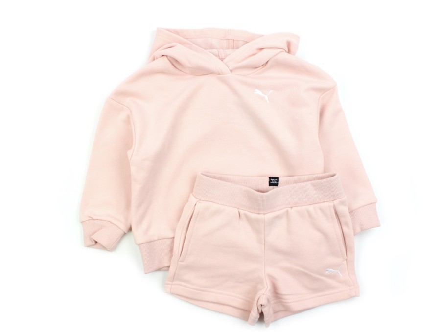 Tweens Puma Shorts | Puma Rose Dust Sweatset With Hoodie And Shorts