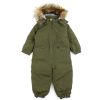 Baby Ver de Terre Coveralls | Ver De Terre Dark Olive Snowsuit