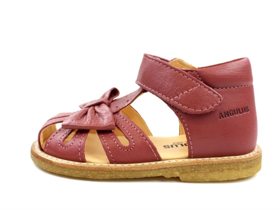 Baby Angulus Sandals | Angulus Sandal Old Rose With Bow