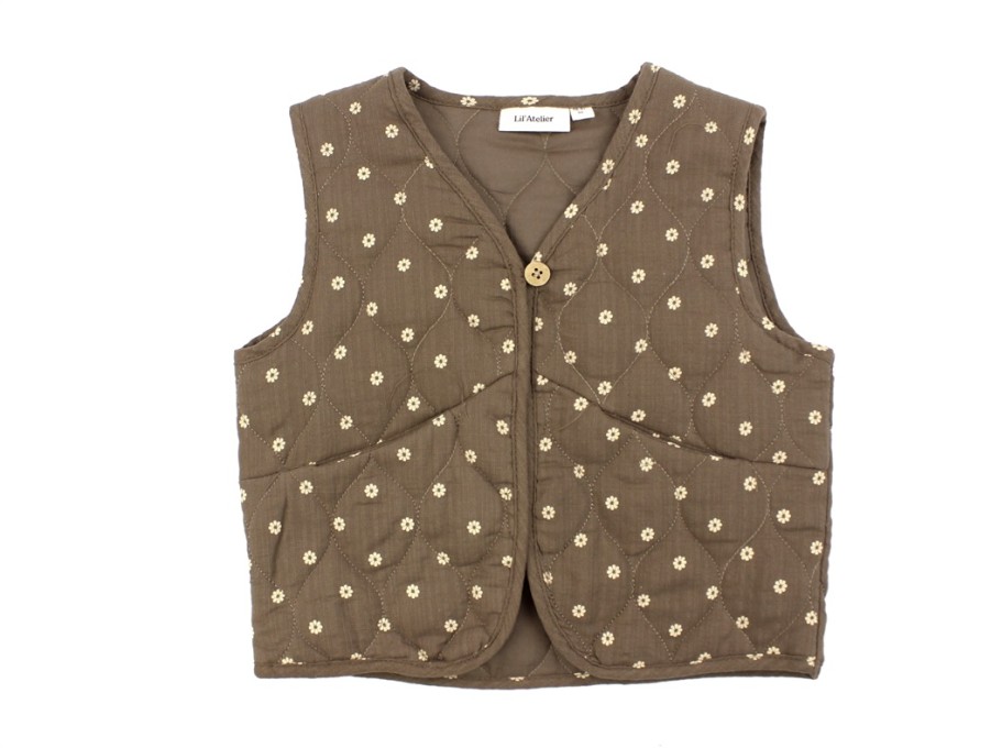 Baby Lil Atelier Blouses And Knitwear | Lil Atelier Rain Drum Quilted Vest