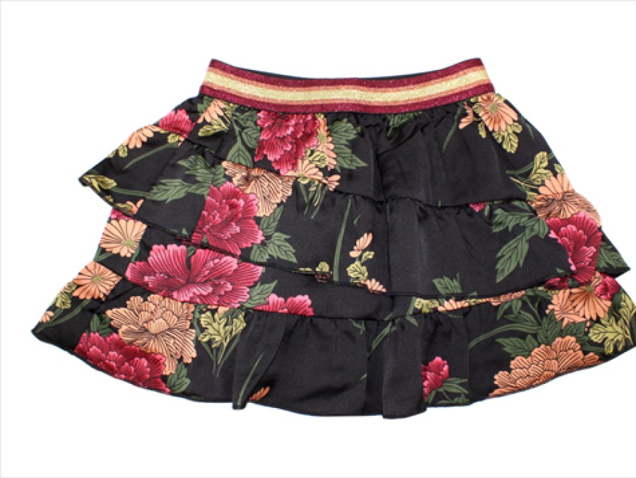 Tweens Petit by Sofie Schnoor Skirts | Petit By Sofie Schnoor Skirt Flower Black