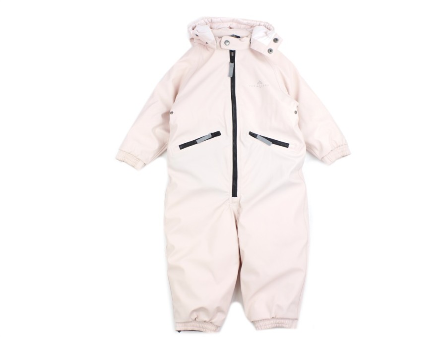 Baby Ver de Terre Coveralls | Ver De Terre Rose Powder Rubber Snowsuit