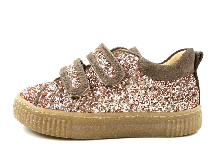 Baby Angulus Shoes And Sneakers | Angulus Maple Taupe Glitter Sandals