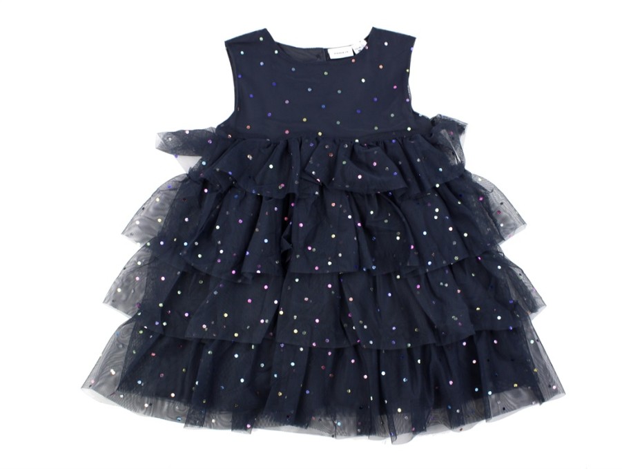 Kids Name It Dresses | Name It India Ink Glimmer Tulle Dress