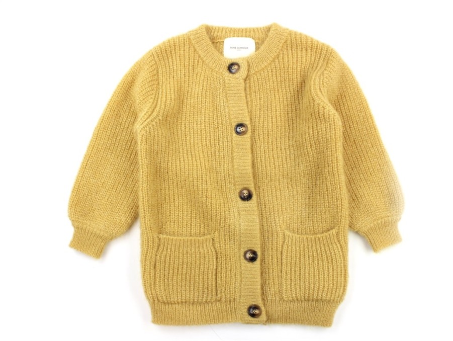 Kids Petit by Sofie Schnoor Cardigans | Sofie Schnoor Girls Knitted Cardigan Dusty Yellow