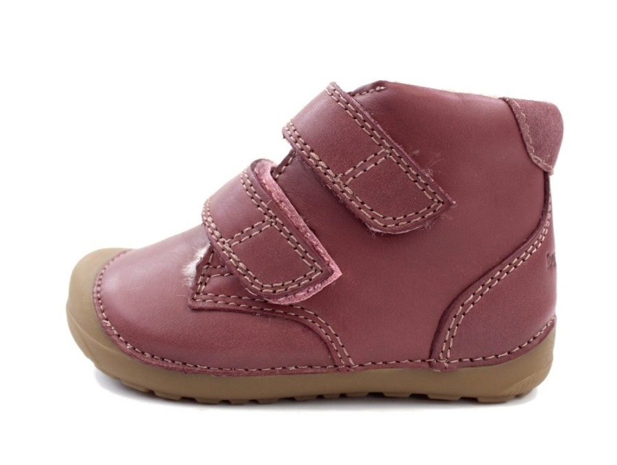 Baby Bundgaard Baby Shoes And Crawler Shoes | Bundgaard Dark Rose Winter Walker With Wool Lining