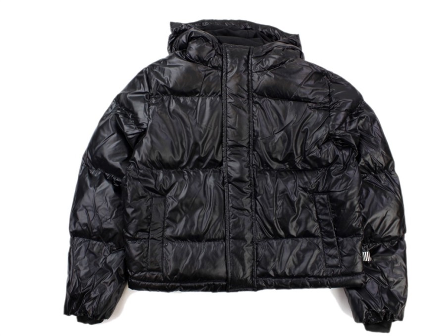 Tweens Mads Nørgaard Winter Jackets | Mads Norgaard Winter Jacket Jojina Shiny Black