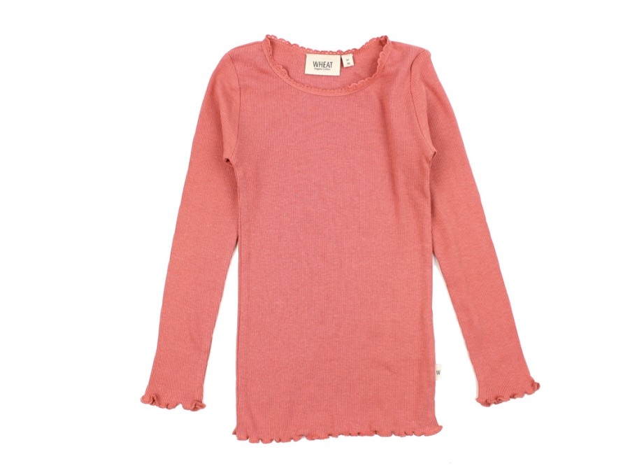 Tweens Wheat T-Shirts | Wheat Faded Rose Rib T-Shirt Reese