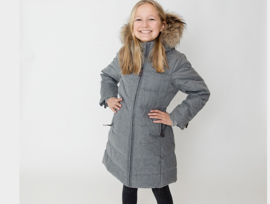 Tweens Ver de Terre Winter Jackets | Ver De Terre Winter Coat Grey Melange