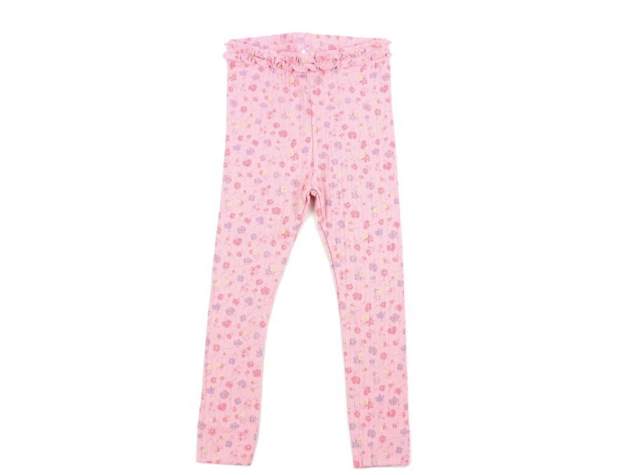 Kids Name It Pants And Leggings | Name It Candy Pink Floral Leggings