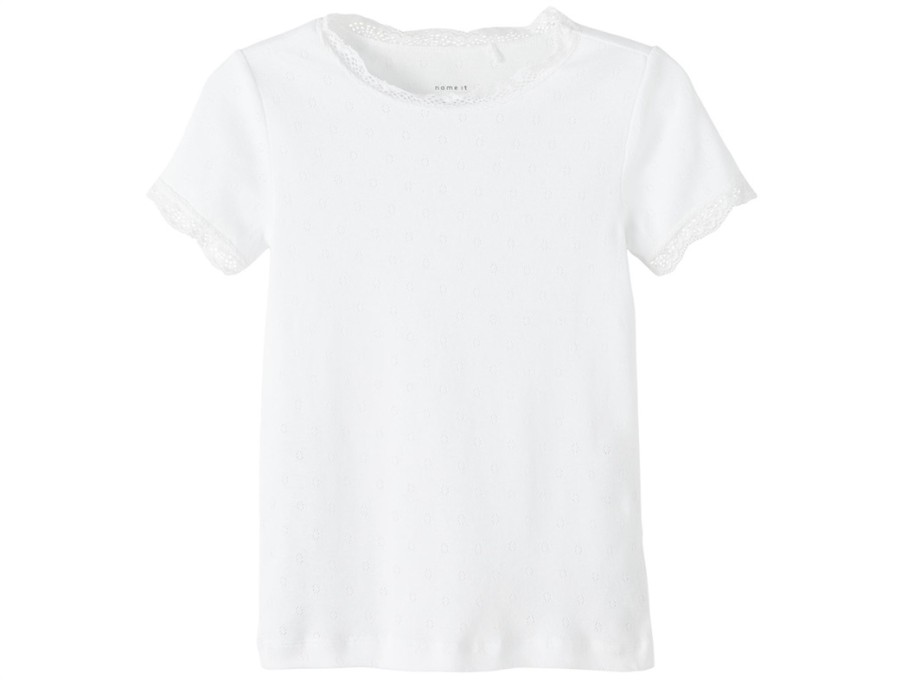 Tweens Name It Tops | Name It Bright White Top Lace