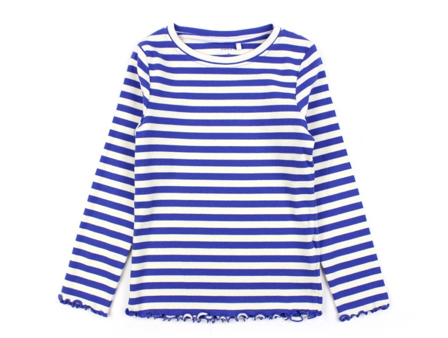 Kids Name It Short And Long-Sleeved T-Shirts | Name It Dazzling Blue Striped Top