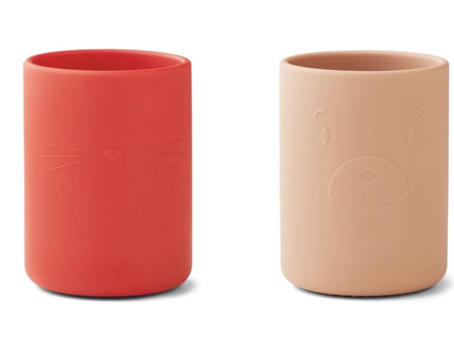 Accessories And Home Liewood | Liewood Apple Red/Tuscany Rose Silicone Cup Ethan (2-Pack)