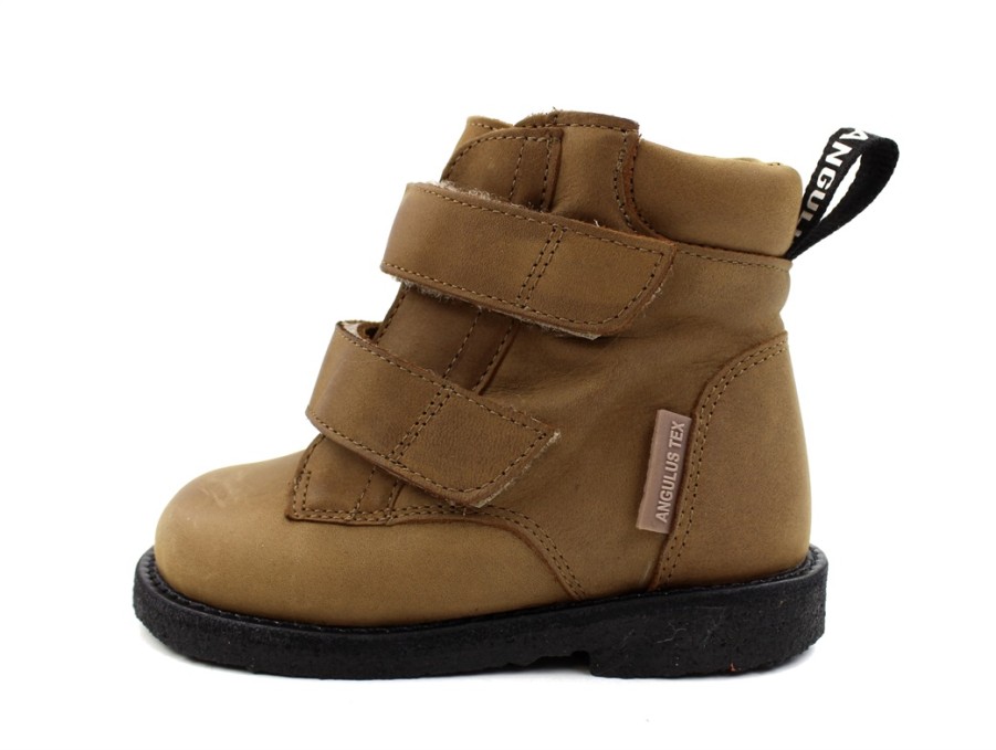 Baby Angulus Winter Boots | Angulus Dark Cognac Winter Boot With Tex