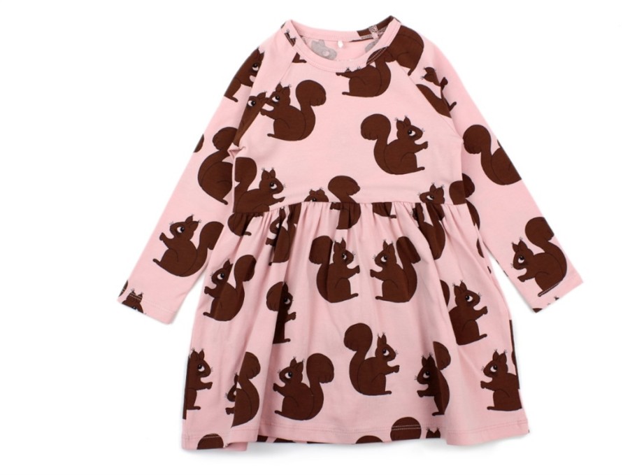 Baby Mini Rodini Dresses | Mini Rodini Dress Pink Squirrel