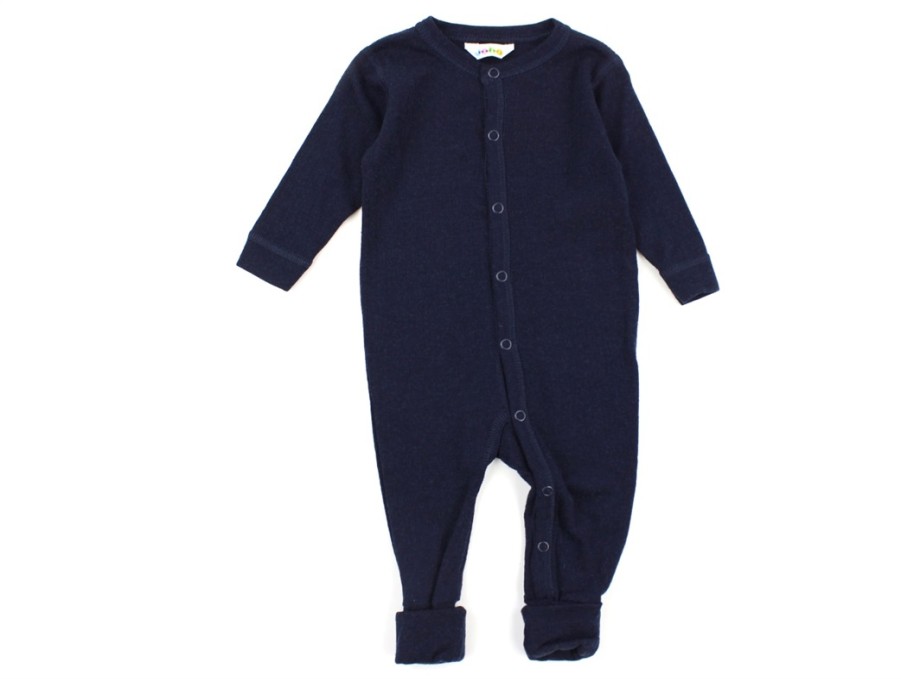 Baby Joha Bodysuits And Jumpsuits | Joha Marine Nightsuit Wool