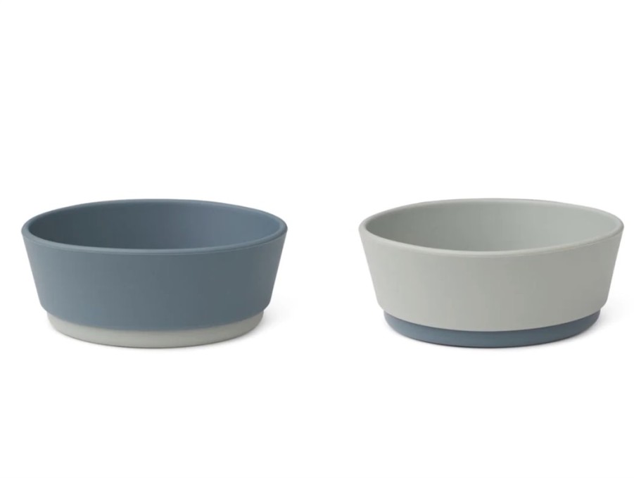 Accessories And Home Liewood | Liewood Blue Mix Bowls Clarke Silicone (2-Pack)