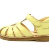 Baby Angulus Sandals | Angulus Light Yellow Sandal With Heart And Glitter