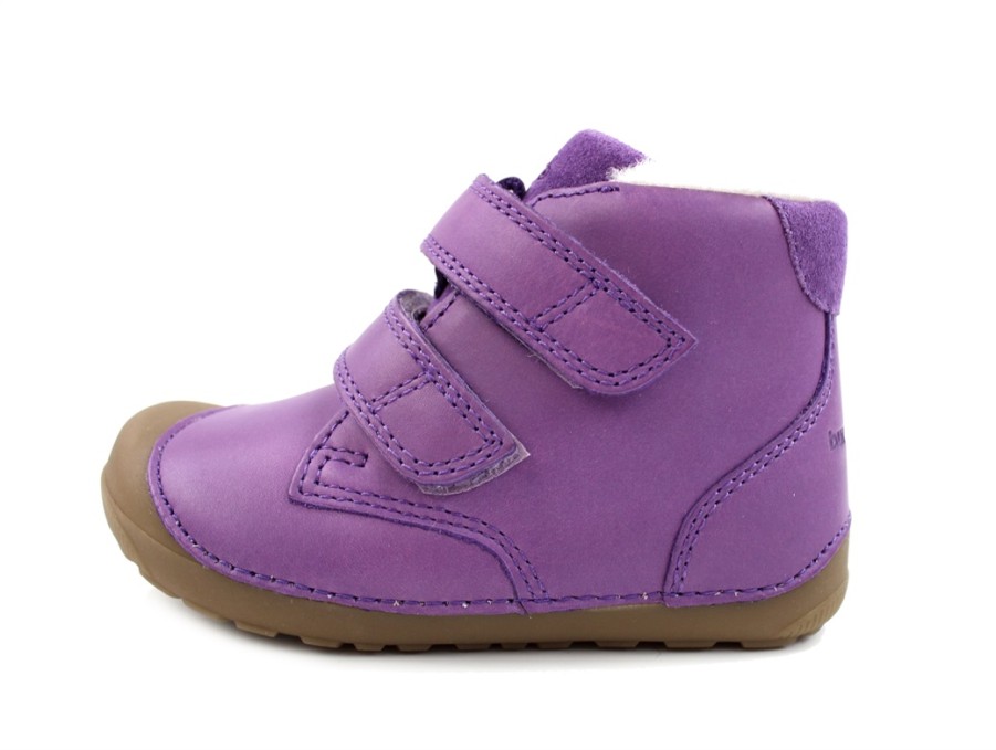 Baby Bundgaard Baby Shoes And Crawler Shoes | Bundgaard Purple Winter Walker With Wool Lining