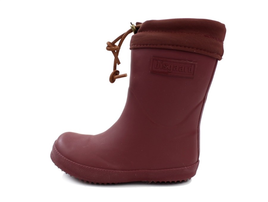 Baby Bisgaard Thermal Boots And Winter Rubber Boots | Bisgaard Winter Rubber Boot Bordeaux Solid With Wool Lining