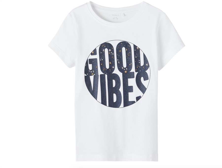 Tweens Name It Tops | Name It Bright White T-Shirt Print