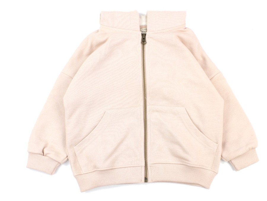 Kids Mini A Ture Cardigans | Mini A Ture Sweat Hoodie Zip Alfi Rose Dust