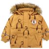 Baby Mini Rodini Winter Jackets | Mini Rodini Winter Jacket Parka Beige Penguin